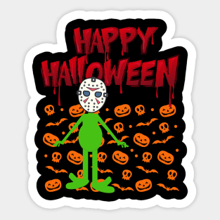 Happy Halloween Alien X Jason Sticker